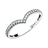 Pave CZ Contour Ring in 14K White Gold Solid