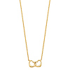 Floating Heart Infinity Necklace in 14K Yellow Gold thumb 1