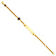 Floating Evil Eye Charm Baby ID Bracelet in 14K Yellow Gold thumb 1