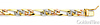 6mm Men's 14K Tricolor Gold Oval Nugget Figaro Chain Bracelet 7in thumb 1