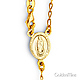 4mm Mirrorball Bead Our Lady of Guadalupe Rosary Bracelet in 14K Tricolor Gold thumb 1