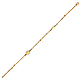 Sidways Cross & Our Lady of Guadalupe Medal Charm Bracelet in 14K Yellow Gold thumb 1
