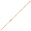 Sidways Cross & Our Lady of Guadalupe Medal Charm Bracelet in 14K Yellow Gold thumb 1