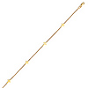 Flat Sideways Cross Charm Bracelet in 14K Yellow Gold Solid thumb 1