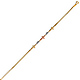 Tri Open-Cut Sidways Cross Bracelet in 14K Tricolor Gold Solid thumb 1