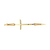 Sideways Cross Link Friendship Bracelet in 14K Yellow Gold Solid thumb 1