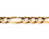 3.7mm 18K Yellow Gold Figaro Link Chain Bracelet 8in thumb 1