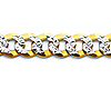 6mm 14K Two-Tone Gold Men's White Pave Curb Cuban Link Bracelet 8in thumb 1