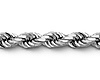 4mm 14K White Gold  Men's Diamond-Cut Rope Chain Necklace thumb 1