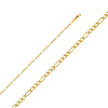 2.5mm 14K Yellow Gold Pave Figaro Link Chain Bracelet 7in thumb 0