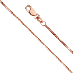 5mm 14K Rose Gold Men's Moon-Cut Ball Chain Necklace 20-30in