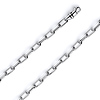 6mm 14K White Gold Solid Hollow Paper Clip Link Chain Necklace 16-30in thumb 0