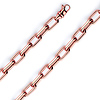 8mm 14K Rose Gold Solid Hollow Paper Clip Link Chain Necklace 16-30in thumb 0