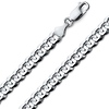 8mm 14K White Gold Men's Concave Curb Cuban Link Chain Necklace thumb 0