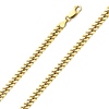 4mm 14K Yellow Gold Men's Miami Cuban Link Chain Necklace 20-30in thumb 0