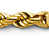 8mm 14K Yellow Gold Solid Men's Diamond-Cut Rope Chain Necklace 22-26in thumb 1