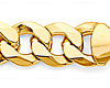 Men's 10mm 14K Yellow Gold Solid Flat Beveled Curb Cuban Link Chain Bracelet 8.5in thumb 1