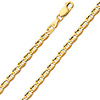4.2mm 14K Yellow Gold Solid Concave Diamond-Cut Mariner Chain Bracelet - Light 7.5in thumb 0