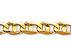 4.2mm 14K Yellow Gold Solid Concave Diamond-Cut Mariner Chain Bracelet - Light 7.5in thumb 1