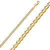 2.9mm 14K Yellow Gold Solid Concave Diamond-Cut Mariner Chain Bracelet - Light 7in thumb 0