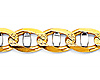 6.3mm 14K Two-Tone Gold Solid Concave Diamond-Cut Mariner Chain Bracelet - Light 8in thumb 1