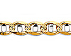 5.3mm 14K Two-Tone Gold Solid Concave Diamond-Cut Mariner Chain Bracelet - Light 7.5in thumb 1