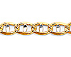 4.2mm 14K Yellow Gold Solid Concave Diamond-Cut Mariner Chain Bracelet - Light 7.5in thumb 1