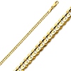 2.5mm 14K Yellow Gold Concave Curb Cuban Link Chain Bracelet 7in thumb 0