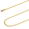 2mm 14K Yellow Gold Concave Curb Cuban Link Chain Necklace 16-24in thumb 2