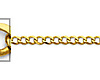 2mm 14K Yellow Gold Concave Curb Cuban Link Chain Necklace 16-24in thumb 1
