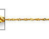 0.9mm 14K Yellow Gold Solid Singapore Chain Necklace 16-20in thumb 1