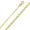 1.3mm 14K Yellow Gold Valentino Chain Necklace 16-22in thumb 0