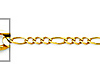 2.5mm 14K Yellow Gold Figaro Link Chain Necklace 16-24in thumb 1