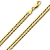 6mm 18K Yellow Gold Solid Men's Concave Curb Cuban Link Chain Necklace thumb 0