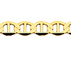 4.5mm 14K Yellow Gold Men's Flat Mariner Link Chain Bracelet 7.5in thumb 1