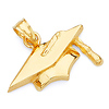 Graduation Cap Charm Pendant in 14K Yellow Gold - Mini thumb 0