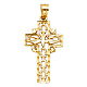 Small Holy Spirit Dove Cross Pendant in 14K Yellow Gold thumb 1