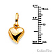 Mini Whimsical Heart Charm Necklace with Box Chain - 14K Yellow Gold (16-22in) thumb 1