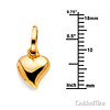 Mini Whimsical Heart Charm Necklace with Box Chain - 14K Yellow Gold (16-22in) thumb 1