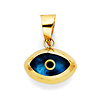 Blue Evil Eye Charm Pendant in 14K Yellow Gold - Mini thumb 0