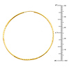 Diamond-Cut Satin Endless Large Hoop Earrings - 14K Yellow Gold 1.5mm x 1.85 inch thumb 1