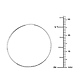Diamond-Cut Satin Endless Medium Hoop Earrings - 14K White Gold 1.5mm x 1.1 inches thumb 1
