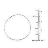 Diamond-Cut Satin Endless Medium Hoop Earrings - 14K White Gold 1.5mm x 1.1 inches thumb 1
