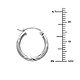 Diamond-Cut Satin Hinge Small Hoop Earrings - 14K White Gold 2mm x 0.7 inch thumb 1
