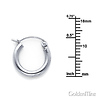 Polished Hinge Mini Hoop Earrings - 14K White Gold 2mm x 0.5 inch thumb 1