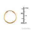 Polished Endless Small Hoop Earrings - 14K Yellow Gold 1.5mm x 0.67 inch thumb 1