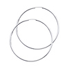 Polished Endless Large Hoop Earrings - 14K White Gold 2mm x 2.16 inch thumb 0