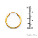 Polished Endless Small Hoop Earrings - 14K Yellow Gold 2mm x 0.8 inch thumb 1