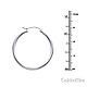 Polished Round Medium Hoop Earrings - 14K White Gold 2mm x 1.2 inch thumb 1