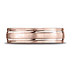 6mm 14K Rose Gold Parallel Grooves Benchmark Wedding Band thumb 2
